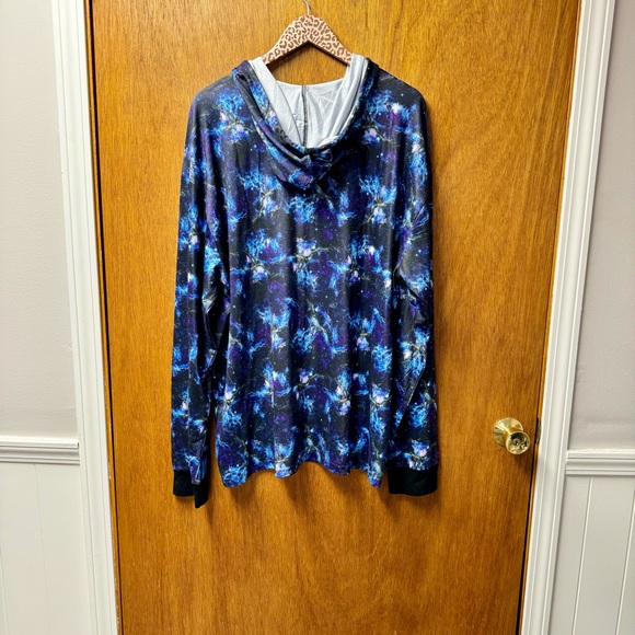 NEW Disney Star Wars Our Universe Galaxy Print Pullover Hoodie Sweatshirt XXL - Picture 12 of 13